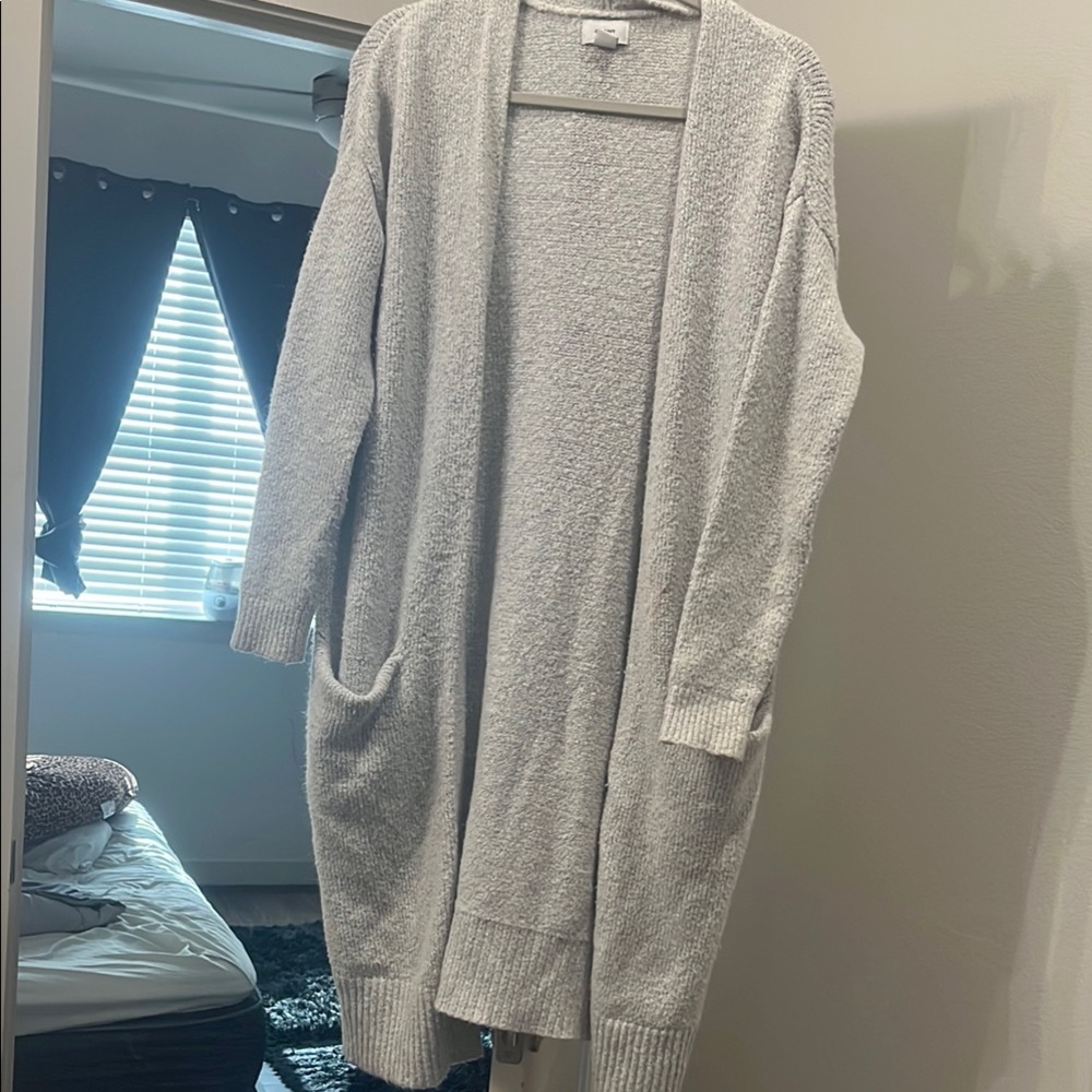 Old Navy Gray Long Cardigan Sweater
